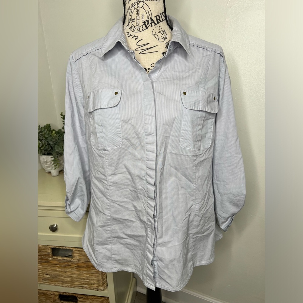 Worthington Stretch Long Sleeve/3/4 Sleeve Top